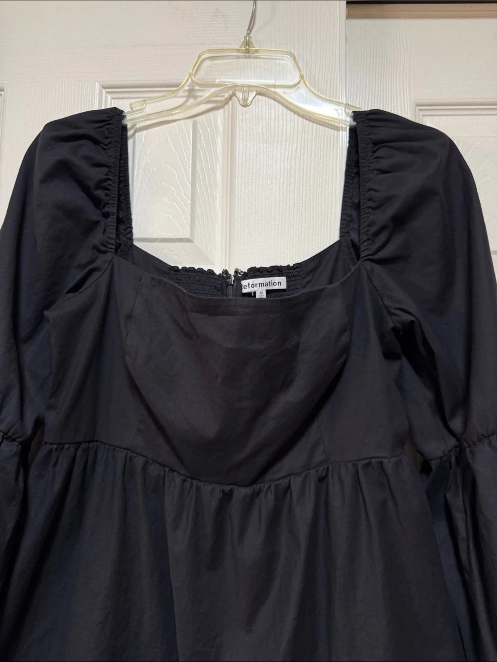 Reformation Michaela Black Dress - Size 10